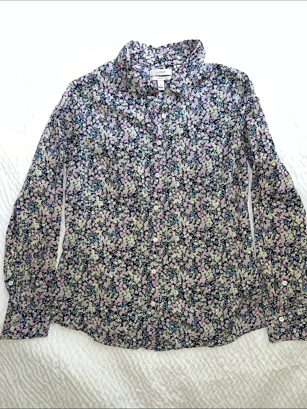 J. Crew Liberty Slim Perfect Shirt 100% Cotton sz 6